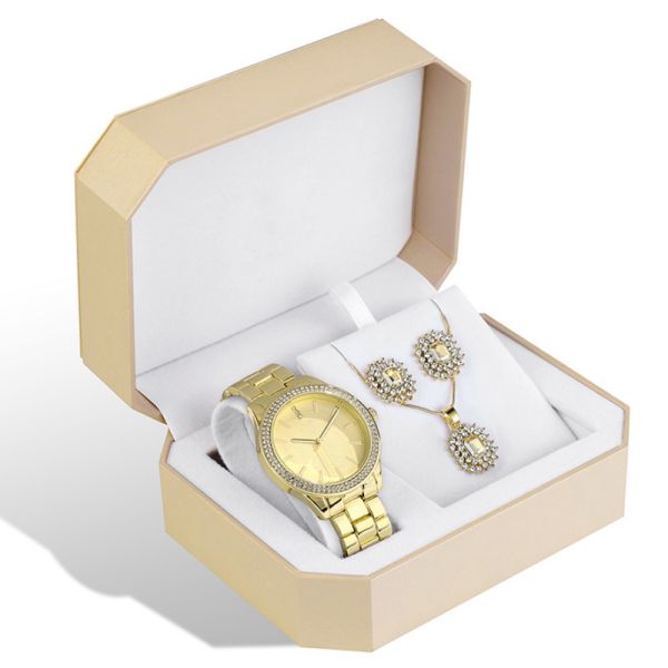 ODM Wrist Watch Gift Set , Tripiece luxury gift sets for her