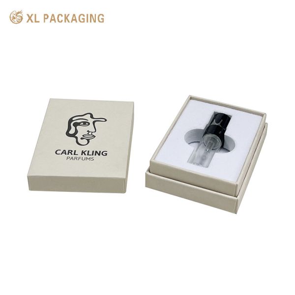 Custom 3-Piece Rigid Perfume Sample Box with Embossed Logo and Velvet-Lined EVA Insert