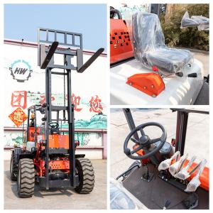 Heavy Duty All Terrain Forklift 4-wheel Drive Hydraulic Brakes