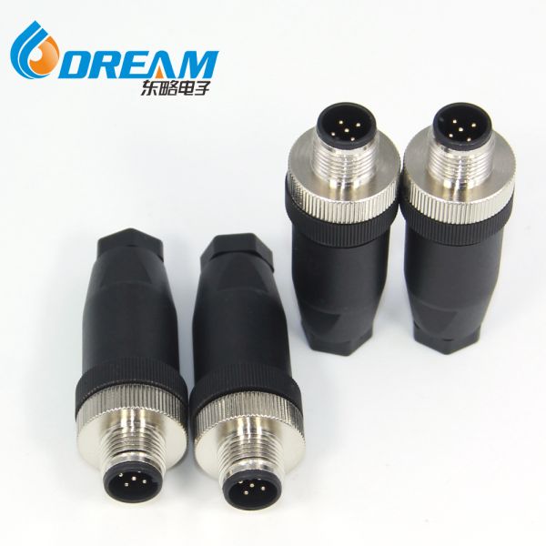 M12 Connector 5 Pin Male Female 5-Pin Pinout Pole Cable Connectors