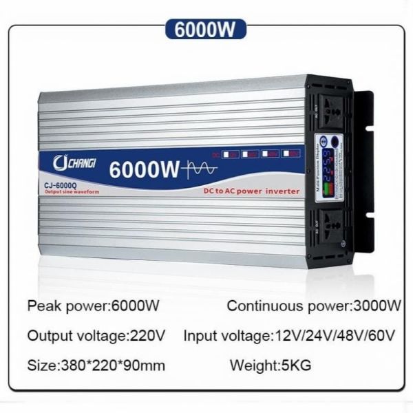 12V Power Inverter 6000W AC To DC Power Converter for Solar Industrial