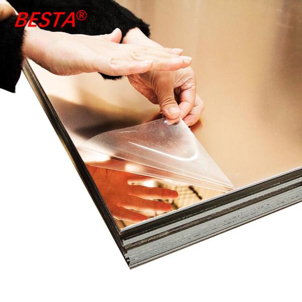 Resistência ao desgaste Folha de espelho de prata acrílica 2 mm Folha de metal acrílico de ouro
