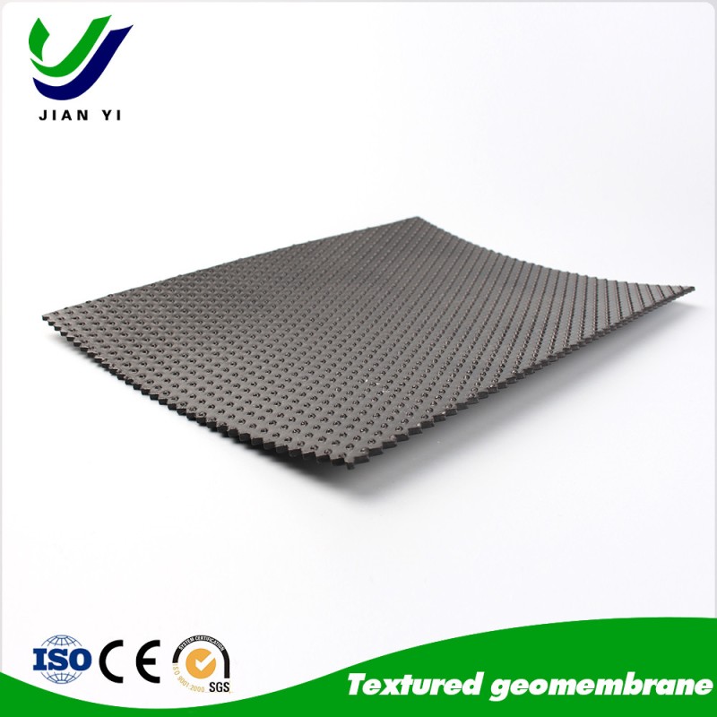 UV Resistant Textured HDPE Geomembrane with High Friction Surface for 6m-8m Width Applications