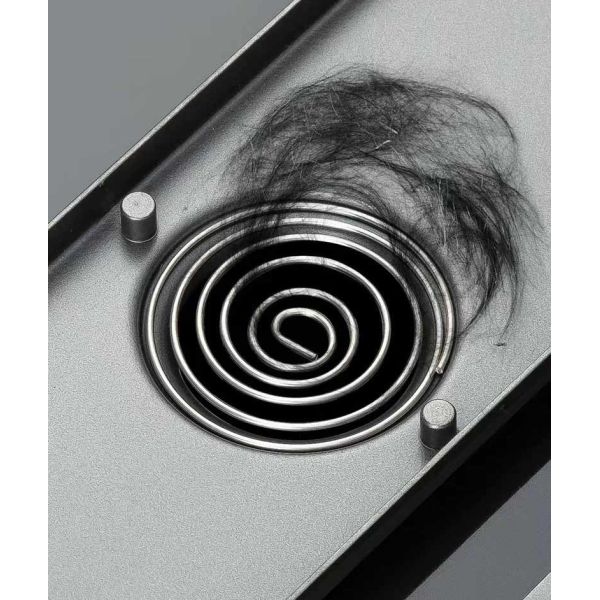 Matte Silver Shower Floor Drain Linear Rectangular Shape For Basement