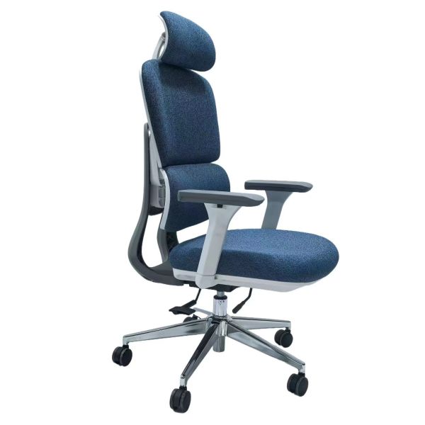White Adjustable 4D Armrest Ergonomic Mesh Office Chair 3 Positions Backrest for Staff