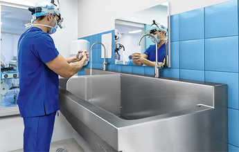 Больница нержавеющей стали 304 медицинская Scrub положение таза мытья раковины хирургическое свободное