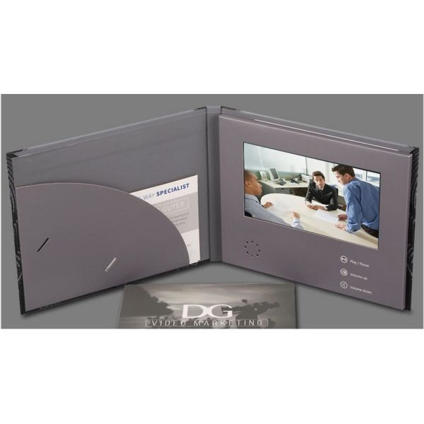 Portable Rechargeable LCD Gift Card CMYK Printed Mini USB Video Player