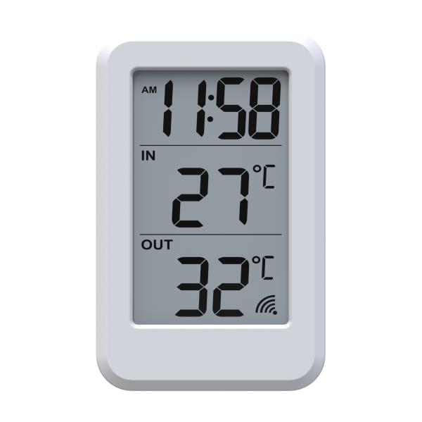 Factory Direct Sale digital thermometer household thermometers Wireless Indoor Outdoor Thermometer with Clock