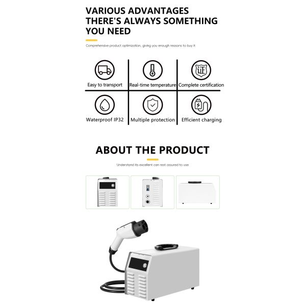 E-mingze Direct Model 7KW 32A Fast Speed DC GBT Electric Vehicle Charger with Overcurrent and Undervoltage Protection