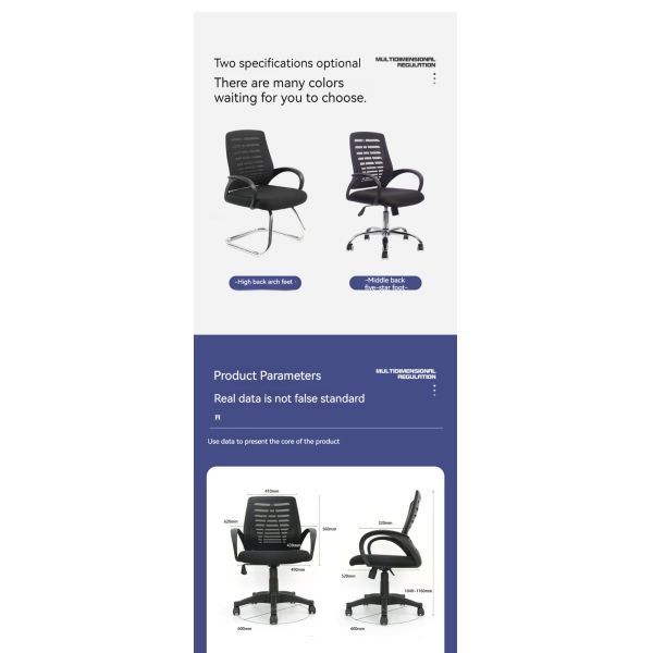 Mobiliário de escritório cadeira de escritório de malha ergonômica com apoio de cabeça ajustável e CBM de 0.33