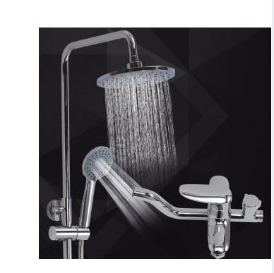 Thermostatic Mixer Shower Set Square Chrome Twin Head Exposed
