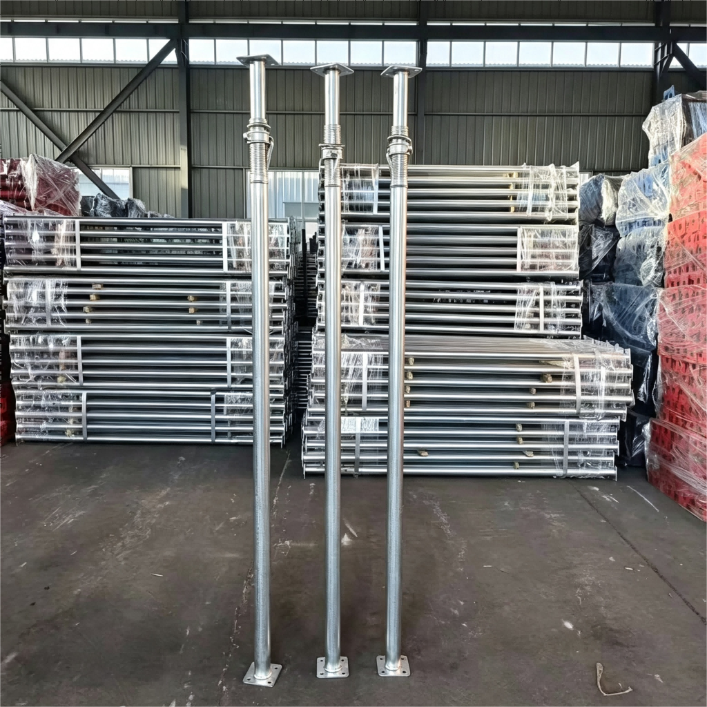 Customizable Height Range Adjustable Steel Prop with High Load Capacity and Corrosion Resistant Finish
