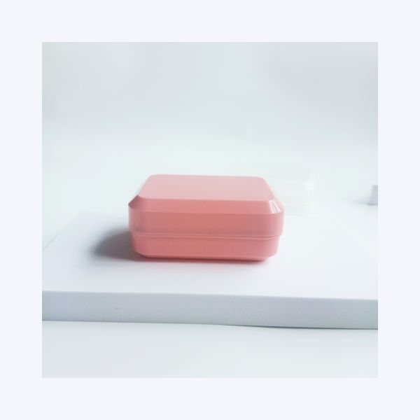 Contenedor de jabón rectangular conveniente hecho de plástico reciclado para artículos de baño