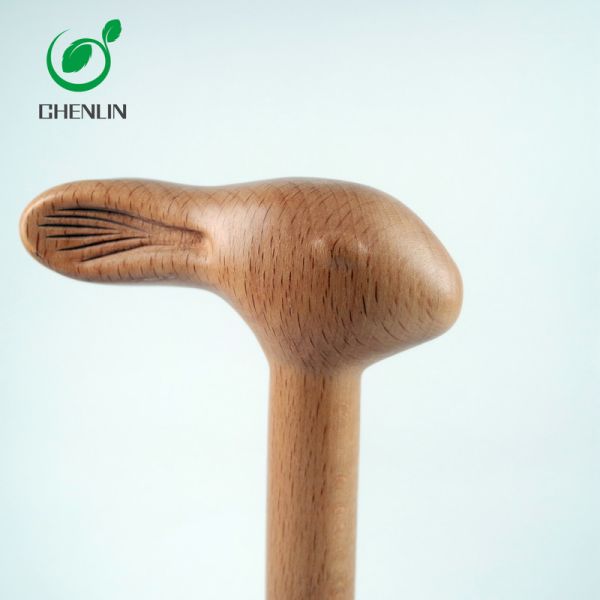 OEM ODM Wooden Umbrella Handle , Straight Umbrella Duck Head