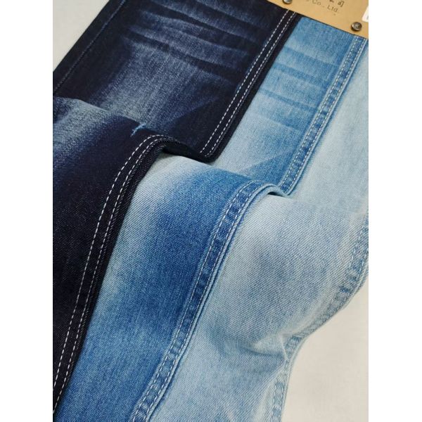 Siro resistente a las arrugas de hilo cruzado 85%Tejido de algodón de denim para jeans o chaqueta
