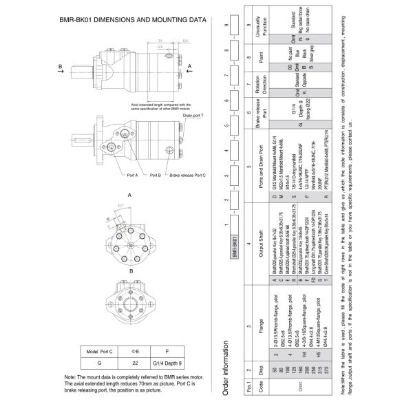 Fluid Power Systems Orbit Hydraulic Motor Brake B/Mr Integral Brake Motor Compact Hydraulic Components