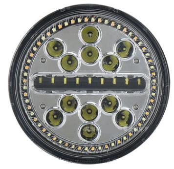 Union Jack style 7 Inch Round Led Headlight For Wrangler JK headlamp driving headlights Halo White DRL(6W) & Yellow Turn