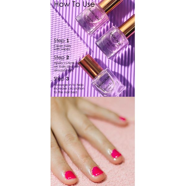 Manicura y Pedicura Cuidado de las uñas Profesional Aceite hidratante de tamaño de viaje Roller Pen Aceite de cutícula con etiqueta aduanera