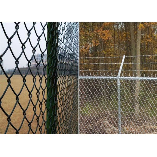 15meters length galvanized and PVC Coated Diamond Chain Link Fence for home use