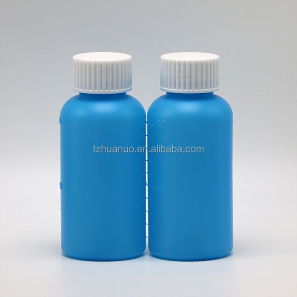100ML PET Amber/Blue Maple Cough Syrup Oral Liquid Bottle with CRC Cap and Heat Seal