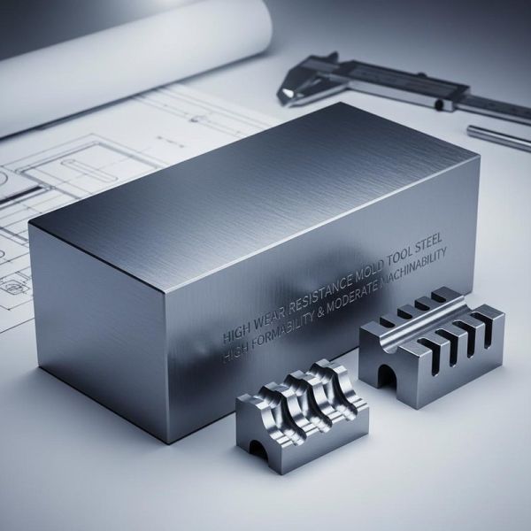 High Wear Resistance Mold Tool Steel with High Formability and Moderate Machinability for Plastic Molds