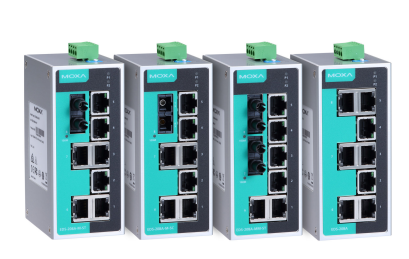 100BaseFX Industrial Ethernet Switch MOXA EDS-208A-S-SC 7 10/100BaseT (X) RJ45 Ports 1100BaseFX Single Mode SC Port
