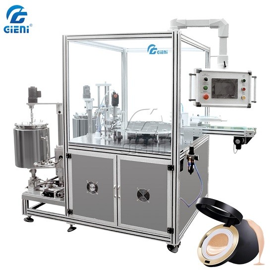 Rotary Type Dual Color Air Cushion BB CC Cream Filling Machine