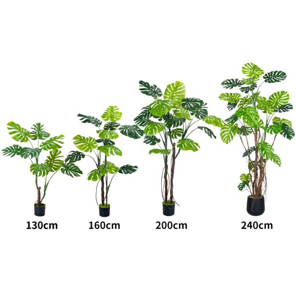 240cm Giant Artificial Monstera Plants With Realistic Leaves For Office & Hotel Decor