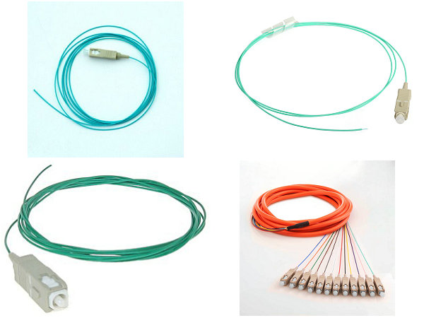 Multimode SC Fiber Optic Pigtail with UPC Poishing , PC / UPC / APC Connector