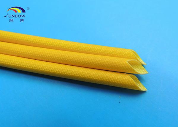 1.2KV Colored Soft Braided Fiberglass Sleeve With Silicon Resin Eco-friendly and Fireproof