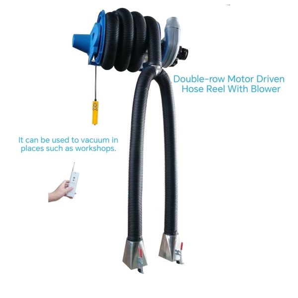 1.1KW 2KW Motorized Hose Reel ISO9001 Exhaust Hose Reel Semi Automatic