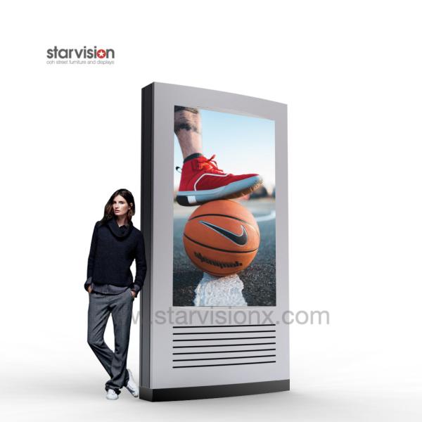 Waterproof IP65 Rated Outdoor Digital Signage Digital Kiosk 3000nits High Brightness