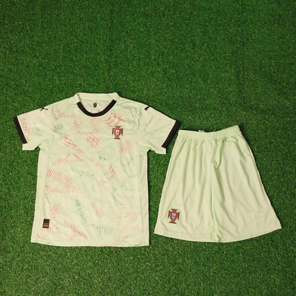 2025-2026 Portugal Children Clothing Away Cyan Model Support Group Customization