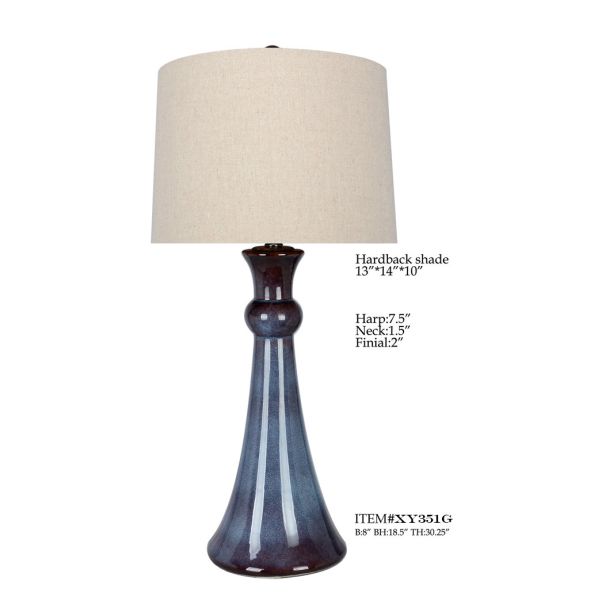 TC Porcelain Simple Modern Table Lamp 14*30.25