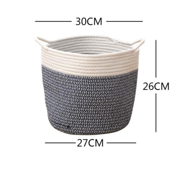 Decorative Custom Woven Cotton Rope Laundry Toys Candy Storage Fabric Container Wholesale Spa Gift Baskets Organizer