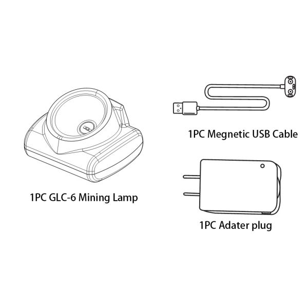 OLED Screen LED Miners Cap Lamp, 1.78W IP68 Перезаряжаемое светодиодное освещение для шахтеров