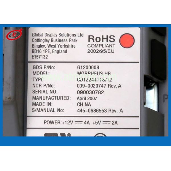 Дюйм 0090020747 цвета 12,1 монитора НКР 009-0020747 компонентов НКР АТМ