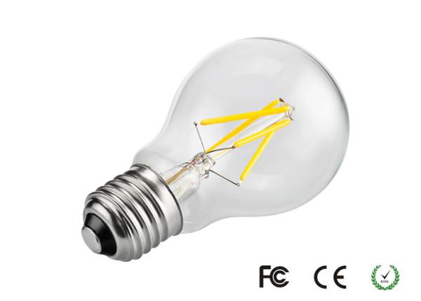 High Brightness A60 4W Dimmable LED Filament Bulb for Meeting Rooms