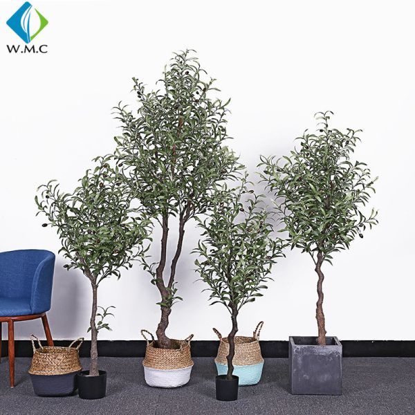 Indoor Faux Potted Olive Tree , Artificial Ivy Tree 1.2m - 1.8m Height