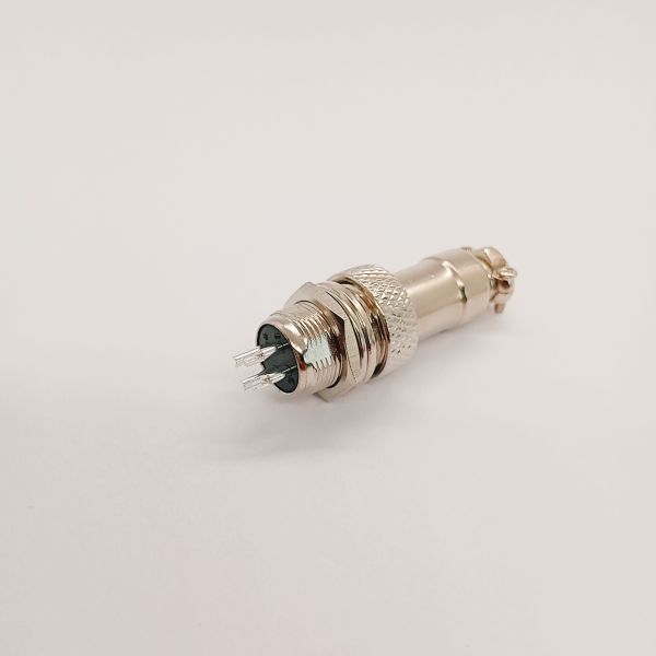 IP 65 Aviation Plug Connector GX12-4 Pin with 1500V Withstand Voltage and Aluminum Alloy Body