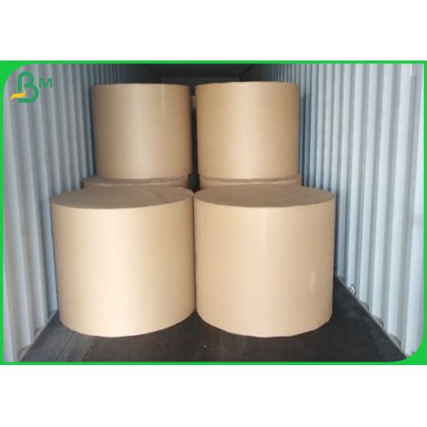 40G 50G Virgin Uncoated White Sack Kraft Paper / Brown Craft Paper Jumbo Roll