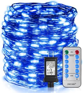 Party Plug In Fairy Copper Wire Lights UL Listed Blue 300 LEDs String Lights