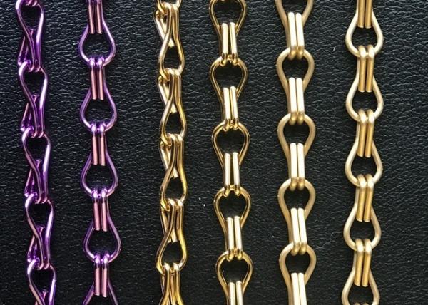 12mm hole Decorative Wire Mesh / Aluminum Chain Link Fence Plain Weave