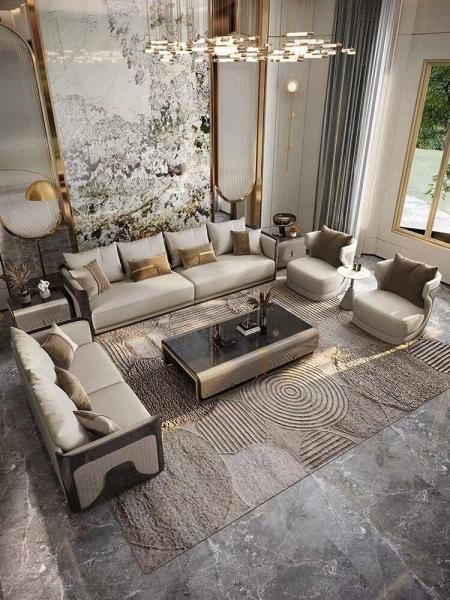 Commercial Villa Nordic Fabric Sofa Fabric Latex Hotel Sofa Set