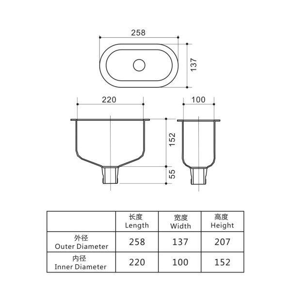 Chemical Resistant Stainless Steel Lab Furniture Water Sink Tank