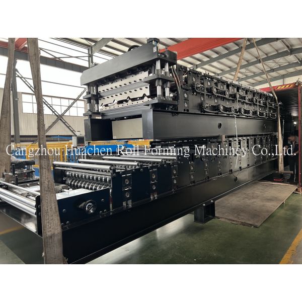 Colored Steel Roofing Sheet Roll Forming Machine with 15-20m/min Speed, 45# Steel Quenching and Plating Rollers, and PLC Control System