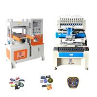 Produtos do silicone do laboratório que fazem a placa da máquina que vulcaniza a imprensa para sandálias