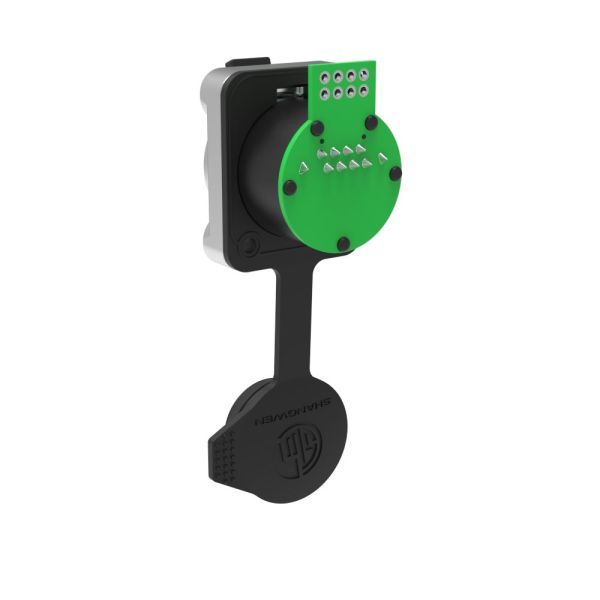 Outdoor Waterproof IP65 CAT5E 8P RJ45 Panel Mount Ethernet Network Cable Plug RJ45 Interface Socket Connector Connector