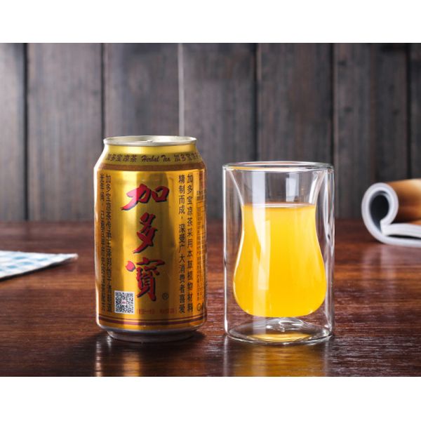 Heat Resistant 120ml Mouth Blown Double Wall Glass Cup