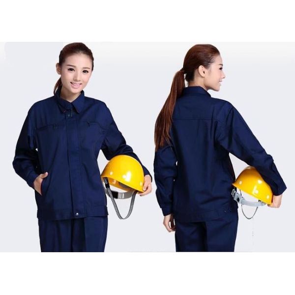 Winter Industrial Work Uniform Jackets No Shrinkage Elastic Waistband With Logo Printing